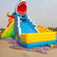 大型充气水滑梯/山东水上滑梯/水上充气游乐设施多少钱